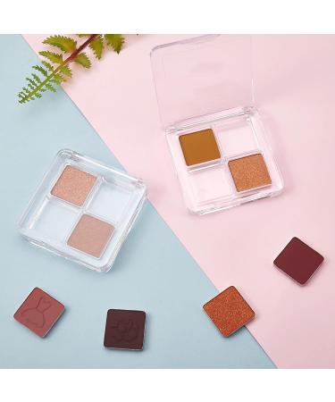 BEEFLYING 9pcs Transparent Empty Eyeshadow Palette - 4 Compartment Cosmetic Organizer for Eyeshadow & Lipstick Storage - Buy Online on GoSupps.com