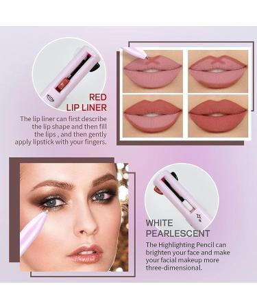 4 In 1 Makeup Waterproof Cosmetic Pencil Makeup Touch-up 4 Colors Multifunctional Makeup For Eyeliner Eyebrows Lip Pencil Highlighter - Buy Online on GoSupps.com