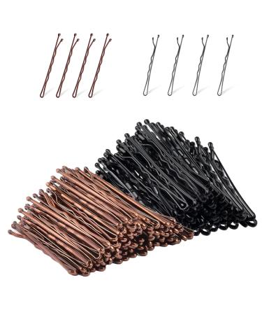 Yunshengmy Stylish & Durable Bobby Pins - Long Lasting Hair Accessories for Professional Quality Hairstyles(Black&Brown)