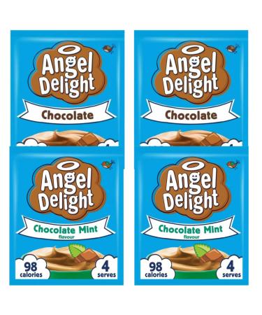 Dessert Bundle With Angel Delight Chocolate Mint Flavour 59g x2 & Angel Delight Chocolate 59g x2 (4 Pack) - Buy Online on GoSupps.com