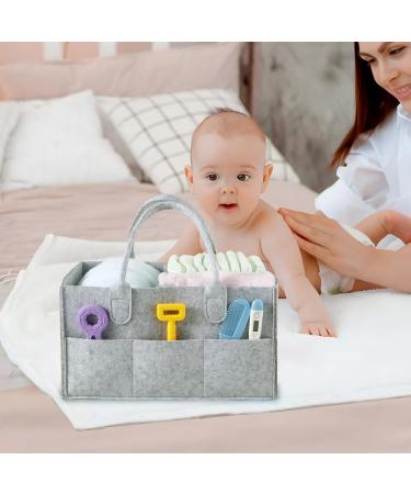 Buy Pandaear Baby Diaper Caddy Organizer - Portable & Foldable Storage Bag for Baby Essentials | Gray - Buy Online on GoSupps.com
