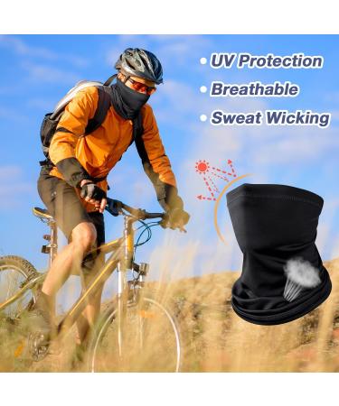 Kiiwah 2-Piece Multifunctional Hose Scarf - Windproof Bandanas for Sun Protection & Thermal Warmth - Black Neck Warmer for Cycling Ski Motorcycle & Running - Buy Online on GoSupps.com