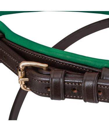 Buy Sunride English Combined Bridle Hawaii with Reins - Soft Real Leather Adjustable Anatomical Design (Full Brown/Green) - International Shipping Available - Buy Online on GoSupps.com