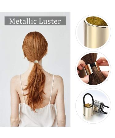 Ponytail Hair Ties Set - Gold and Silver Hair Accessories for Women and Girls - Buy Online on GoSupps.com