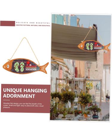 GRIRIW Wooden Coat Hangers Ocean Fish Door Hanging Seaside Hawaii Beach Wooden Fish Wood Coat Hangers 35X12 Assorted Color 2 - Buy Online on GoSupps.com