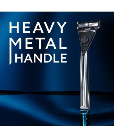 Dollar Shave Club Premium Gift Set | Extra Close Shaves with Cartridges Heavy Metal Handle Prep Scrub & Shave Butter - International Shipping Available - Buy Online on GoSupps.com