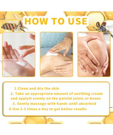 AEEHFENG ODALIT Botulinum Toxin & Bee Venom Cream Professional Bee Venom Cream for Arthritis ODALIT Bee Venom Pain-Relief Bone Healing Cream-50G for Neck Waist Back Feet Hand and Leg (4 Bottle) - Buy Online on GoSupps.com
