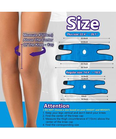 LAVAED Adjustable Non Slip Knee Brace with Side Stabilizers and Gel Pads - Open-Patella Compression Wrap for Knee Pain Relief in Sports and Workouts - Regular Size - Buy Online on GoSupps.com