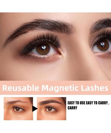 4 Pairs Magnetic Eyelashes Reusable Magnetic Lashes Magnetic Eyelashes Natural Look Magnetic Eyelashes with Applicator False Lashes Magnetic 3d Magnetic Eyelash Partner Set No Glue Eyelashes - Buy Online on GoSupps.com