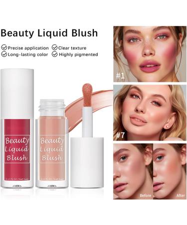 Lightweight Matte Liquid Cheek Makeup Natural Look for Women Girls Multifunctional Smooth Matte Liquid Cheek Blush Natural Look - Buy Online on GoSupps.com