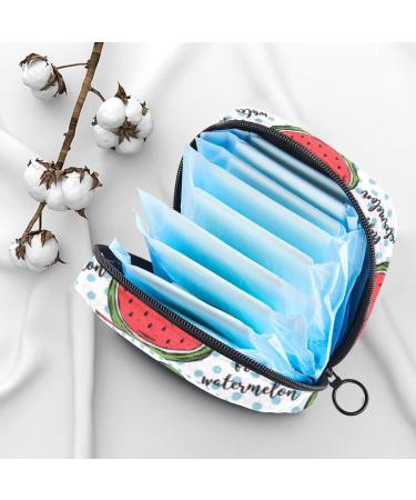 Hand-Drawn Watermelon Women's Napkin Storage Bag | Portable Menstrual Cup & Bandages | Ideal for First Period - Buy Online on GoSupps.com