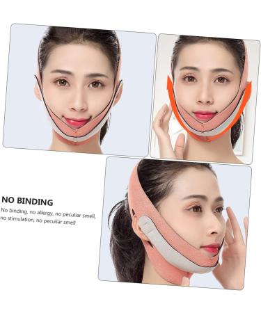 VINTORKY Thin Face Belt Face Band Face Lifting Bandage Face Beauty Belt Double Chin Reducer Orange Spandex - Buy Online on GoSupps.com
