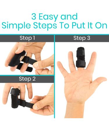 Euioocctory Finger Rail Set - 3 Adjustable Bandages for Sprains Arthritis & Tendon Inflammation | Unisex | Durable Aluminum Design - Buy Online on GoSupps.com