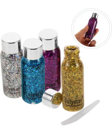 PLAFOPE 4pcs Set Colorful Eye Shadow Face Glitter Halloween Makeup Glitter Eyeshadow Glitter Liquid - Buy Online on GoSupps.com