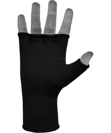 RDX Boxing Hand Wraps Inner Gloves Men Women Half Finger Black Small - Fist Protection for Muay Thai, Kickboxing, MMA - Elasticated Bandages for Speed Bag Punching Training - Buy Online on GoSupps.com