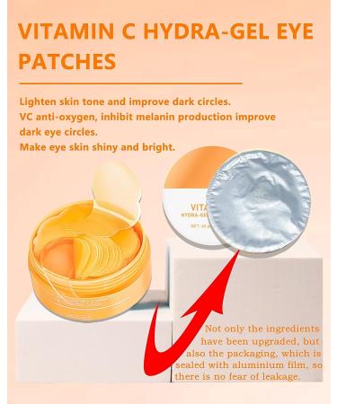 Vitamin C Crystal Under Eye Gel Patches - 60 Pcs | Anti-Aging Treatment for Puffy Eyes, Dark Circles, and Wrinkles | Mother's Day Gift for Women - Buy Online on GoSupps.com