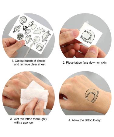 Konsait 140pcs Glow in The Dark Space Temporary Tattoos - Solar System Universe Outer Space UFO Designs for Kids, Birthday Party Favor - Buy Online on GoSupps.com