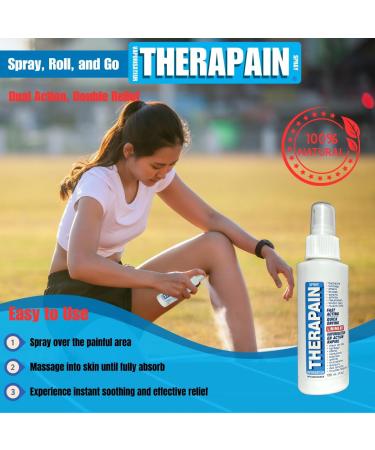 Therapain Pain Relief Spray - Fast Acting and Fast Drying Muscle and Joint Pain Relief Spray/Effective Relief for Neck Pain Headache Relief and Lower Back Pain 2 Pack of 120 Milliliter Bottles - Buy Online on GoSupps.com