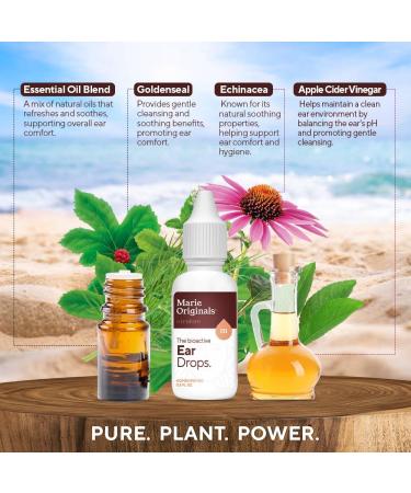 Marie Originals Ear Drops for Clogged Ears Dry Itchy Ears & Ear Hygiene for Adults & Kids | Natural Plant-Based Ingredients Perfect for Summer use Swimmers & Everyday Care | 0.5 FL Oz - 14mL - Buy Online on GoSupps.com