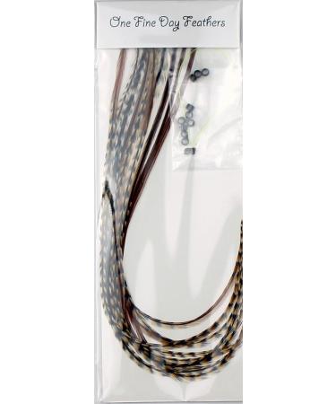 Real Feather Hair Extensions - Auburn Naturals (Pack of 10 Feathers) - Buy Online on GoSupps.com