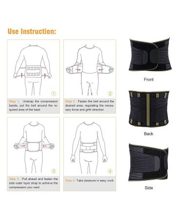 Back Support Belt for Men & Women - Lordosis Support with 5 Bars | Relieve Pain from Hernias Sciatica & Scoliosis - Buy Online on GoSupps.com