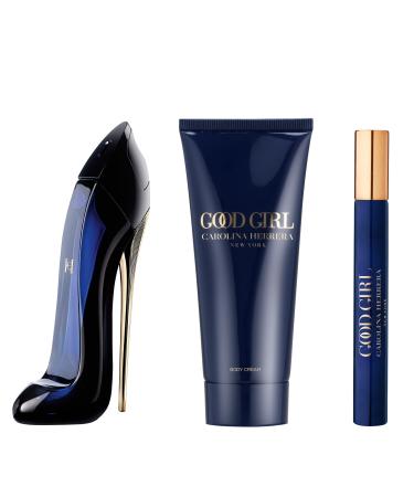 Carolina Herrera Good Girl Eau de Parfum 3-Pcs Gift Set (Eau de Parfum 2.7 Fl Oz + Eau de Parfum 0.34 Fl Oz + Body Lotion 3.4 Fl Oz)