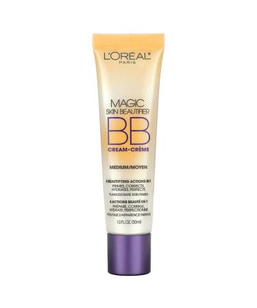 L Or al Paris Skin Beautifier Magic BB Cream 4-in-1 Ultra-Light Lotion Medium 30 mL New Formula Medium