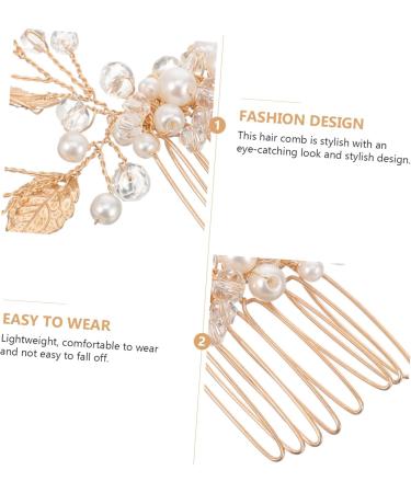 ABOOFAN Decor Hair Accessories Hair Clips Hair Barrettes Wedding Elegant Headdress Wedding Party Headdress Wedding Pearl Hair Pin Hair Side Comb Wedding Hair Pin Hair Comb Prom Bride Metal - Buy Online on GoSupps.com