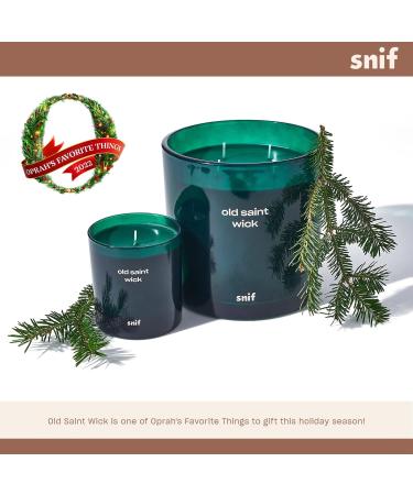 Old Saint Wick Scented Holiday Candle - Woody Fir Aroma 50+ Hours Burn Vegan & Non-Toxic 8.5oz by Snif - Buy Online on GoSupps.com