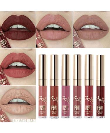 6PCS Matte Liquid Lipstick Set - Birthday Edition | Waterproof and Long Lasting Lipgloss Makeup Kit for Women and Girls - Buy Online on GoSupps.com