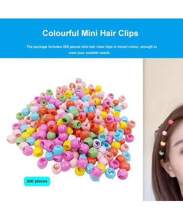 200 Mini Colorful Pearl Hair Clips - Rainbow Hair Accessories for Girls & Women | Perfect for Kids - Buy Online on GoSupps.com