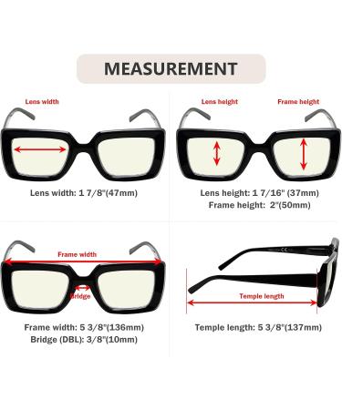 Eyekeper 4 Pack Blue Light Blocking Reading Glasses for Women - Square Computer Readers 1.25x - Buy Online on GoSupps.com