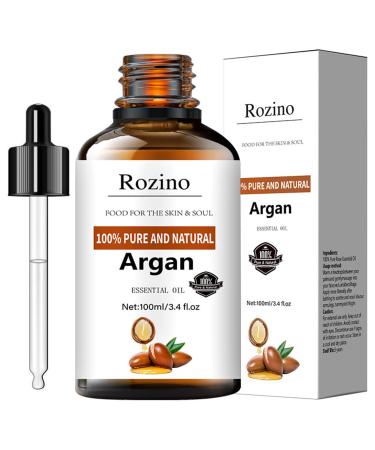 100% Pure Moroccan Argan Oil & Lavender Essential Oil - Plant-Based Concentrated for Skincare Hair Care Aromatherapy DIY Soap/Candle Spa Nail & Lash Treatment (Moroccan)