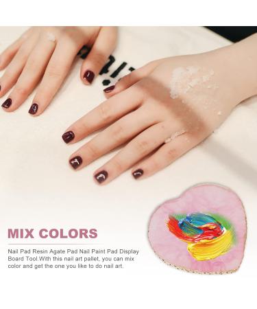 Minkissy 2PCs Resin Mixing Palette - Heart Shaped Nail Art & DIY Color Mixing Tray for Gel Polish & Crafts - Buy Online on GoSupps.com