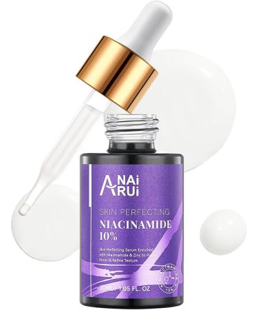 ANAiRUi 10% Niacinamide Facial Serum with Vitamin B3 Arbutin and Zinc - Reduce Dark Spots Blemish Pore Anti-Aging and Wrinkle - 30ml - Buy Online on GoSupps.com