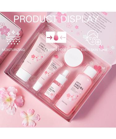 Sakura Skin Care Set | Complete Women s Skincare Routine | Cleanser Toner Serum & Eye Cream | Perfect Gift for Even Skin Tone & Firmness - Buy Online on GoSupps.com