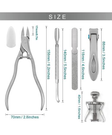 VOGARB 5pcs Large Nail Clippers Set - Professional Podiatrist Pedicure Tool for Thick/Ingrown Nails - Long Handle Trimmer for Seniors - Heavy Duty Wide Opening Cutter - Buy Online on GoSupps.com