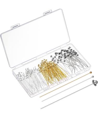 250-Piece Head Pin Set for Jewelry Making - 200x 2 22 Gauge Ball Head Stick Pins, 50x 2.1 21 Gauge Antique Silver Headpins for Earrings Crafts - Buy Online on GoSupps.com