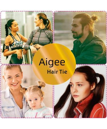 Aigee 120 Pcs Black Hair Ties - Elastic Rubber Bands for Medium to Thick Hair - No Damage Ponytail Holders for Women, Men, and Girls - Ideal for Long Lasting Braids - Buy Online on GoSupps.com