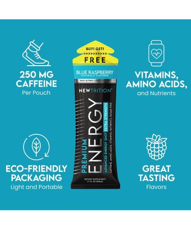 NewTrition Extra Strength Energy Shots 1.7 fl oz - 250mg Caffeine with Vitamin B & Amino Acids Sugar-Free Zero Calorie Vitamin Energy Drink for Focus & Endurance (Pack of 24 Blue Raspberry) Blue Raspberry 1.7 Fl Oz (Pa  - Buy Online on GoSupps.com