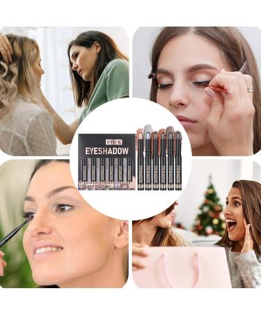  G n rique Eye Shadow Stick Cream Pencil Eyeshadow Long Lasting Matte Waterproof Eyeshadow Brightener Pens Smooth Applicator Makeup Set for Girls Women Travel and Wedding Looks - Buy Online on GoSupps.com
