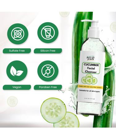 Buy Cucumber Hydrating Gel Foaming Facial Cleanser | Niacinamide | Fragrance Sulfate & Paraben Free | Acne-Prone & Sensitive Skin Care | International Shipping Available - Buy Online on GoSupps.com
