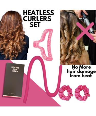 GLOBEEXS Heatless Curlers Headband - Silk Sponge Set for No Heat Wave Hair Curling - Sleep In Hair Curlers for Long & Short Hair - Buy Online on GoSupps.com