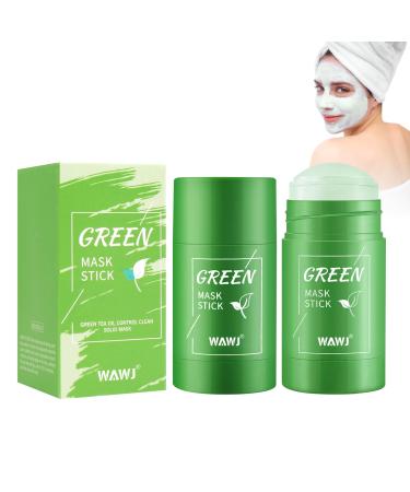 WAWJ Green Mask Green Tea Mask Stick Clean Green Mask Stick Moisturizing Smoothing Control Oil Clean Pores Green
