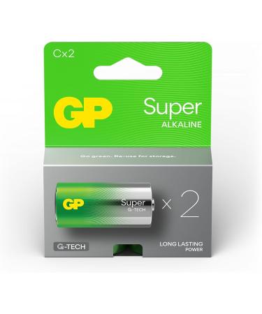 Shop C Baby Battery GP Alkaline Super 1.5V - Pack of 2 | Fast International Shipping - Buy Online on GoSupps.com