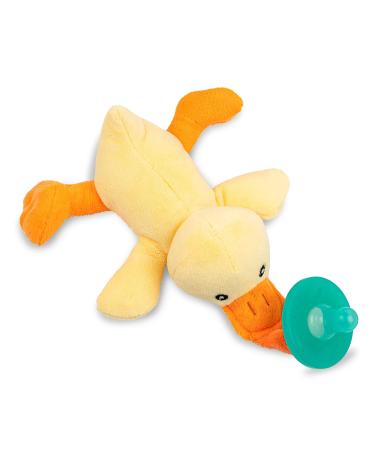 Duck Stuffed Animal Pacifier Holder Latex-Free Soother with Stuffed Toy  Calming and Easy to Clean Baby Stuff  Newborn Pacifier- BabyLuv