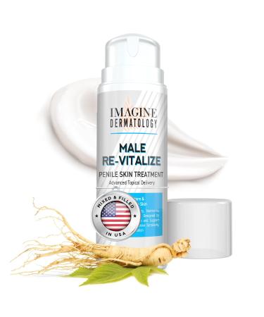 Imagine Dermatology Male Re-Vitalize Original Penile Health Cream for Men - Relieve Restore and Support Skin - Moisturizer Penile Lotion - Large Value Size (5fl oz/150ml)