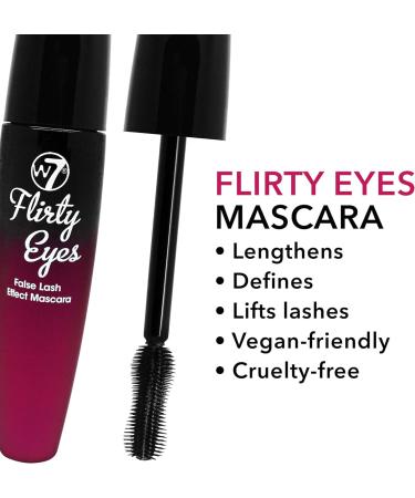 W7 Flirty Eyes Mascara - Hourglass Black Mascara for Volume & Length | Long-Lasting Formula - Buy Online on GoSupps.com