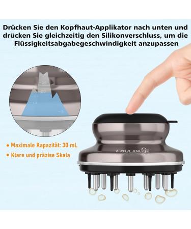Loulanluxe Scalp Applicator & Hair Oil Brush - Boost Hair Growth | Waterproof Cord Strap - Set1 Brown - Buy Online on GoSupps.com