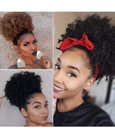 Faderr Afro-Puff Wig - Short Curly Synthetic Hair Extension for Updos (1#) | Shop Internationally - Buy Online on GoSupps.com